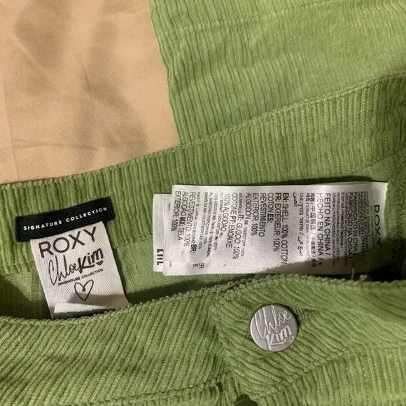 Roxy x Chloe Kim Green Corduroy Pants - Picture 6 of 13